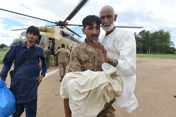 Pak Army busy in rescue operation while media is covering Constitution Avenue speeches and songs events