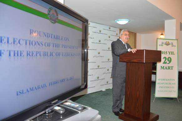 Press Briefing at Uzbekistan Embassy in Islamabad: Uzbekistan Presidential Elections to be Held on March 29, 2015