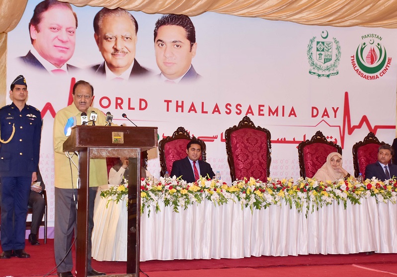 President Mamnoon for creating awareness about Thalassemia