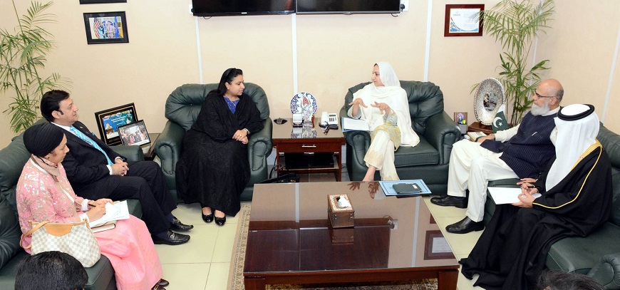 HIGH LEVEL DELEGATION OF BAHRAIN  CALLED ON MINISTER OF STATE FOR NATIONAL HEALTH SERVICES, REGULATIONS & COORDINATION MRS. SAIRA AFZAL TARAR, ISLAMABAD ON JULY 13, 2016.