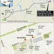 Map locates bomb blasts on the Boston marathon course