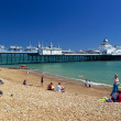 Eastbourne pier and beach, East Sussex, EnglandGreat Britain, , Europe