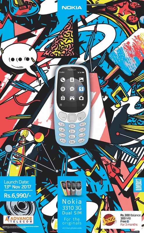 Nokia 3310 variant with 3G network launched in Pakistan