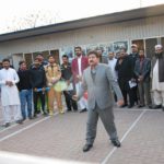 Hamid Mir during National Press Club Badminton Championship 2017