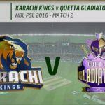 HBL PSL 2018 Karachi Kings vs Quetta Gladiators