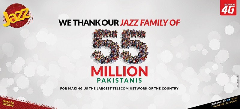 Jazz reaches another milestone with 55 million subscribers