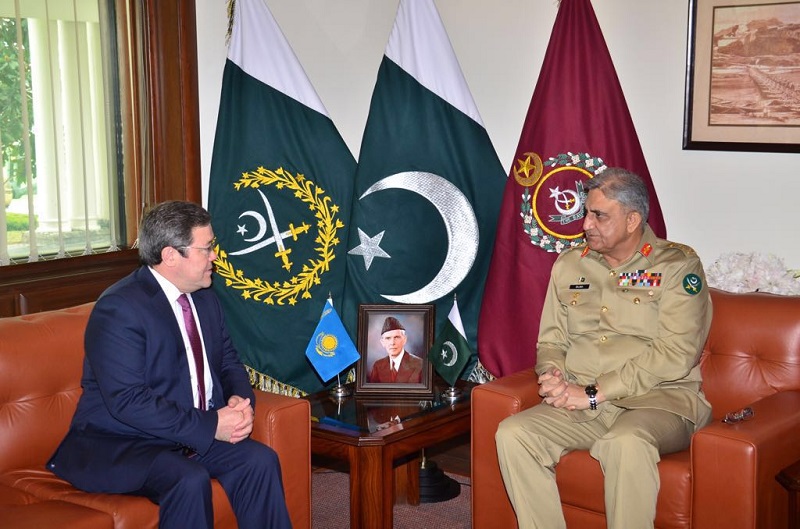 Kazakh envoy meets COAS, discusses regional security issues