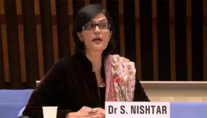 Dr. Sania Nishtar - The Prime Minister’s Special Assistant on Social Protection and Poverty Alleviation Dr. Sania Nishtar was invited to speak at the online launch event for the Global Panel’s new Foresight 2.0 report: ‘Future Food Systems: For people, our planet, and prosperity’ co-hosted by the Global Panel on Agriculture and Food Systems for Nutrition, and Food and Agriculture Organization of the United Nations (FAO) in Italy. Being a member of the Global Panel’s High-Level Stakeholder Group who had contributed to Global Panel’s report, Dr. Sania Nishtar provided her perspectives of the report alongside Dr. Francesco Branca, Director of the Department of Nutrition and Food Safety, WHO and Diane Holdorf, Food Director World Business Council for Sustainable Development. Speaking at the high-level panel, Dr. Nishtar stated, “Policy makers must address planetary and dietary challenges simultaneously, since they are so fundamentally interlinked.” Further adding, she said, “The report makes concrete recommendations on the practical steps which need to be taken in a process of transition, leading to a transformed future food system. And, food system transformation cannot be achieved without ‘pro-poor’ policies that support economic growth as well as social protection policies.” This event was chaired by the Director for Nutrition at the FAO Dr. Anna Lartey. Dr. Anna Lartey highlighted key findings from the report and began the process of engaging decision makers from government, the private sector, the donor community, and research with its recommendations. The government of Pakistan has institutionalized the inter-ministerial ‘Pakistan National Nutrition Coordination Council’ (PNNCC), chaired by Prime Minister Imran Khan and there are eight Cabinet Ministers in the Council. This is the first time in the history of Pakistan that this inter-ministerial set up has been created under the overarching Ehsaas framework to steer nutrition specific agenda in the Country. Another substantive initiative is the recent launch of Ehsaas Nashonuma that is a conditional cash transfer program pegged on addressing stunting and nutrition outcomes among children under two years of age, and pregnant and lactating mothers. In the first phase, 35 Ehsaas Nashonuma Centers have been opened across nine districts of the Country.