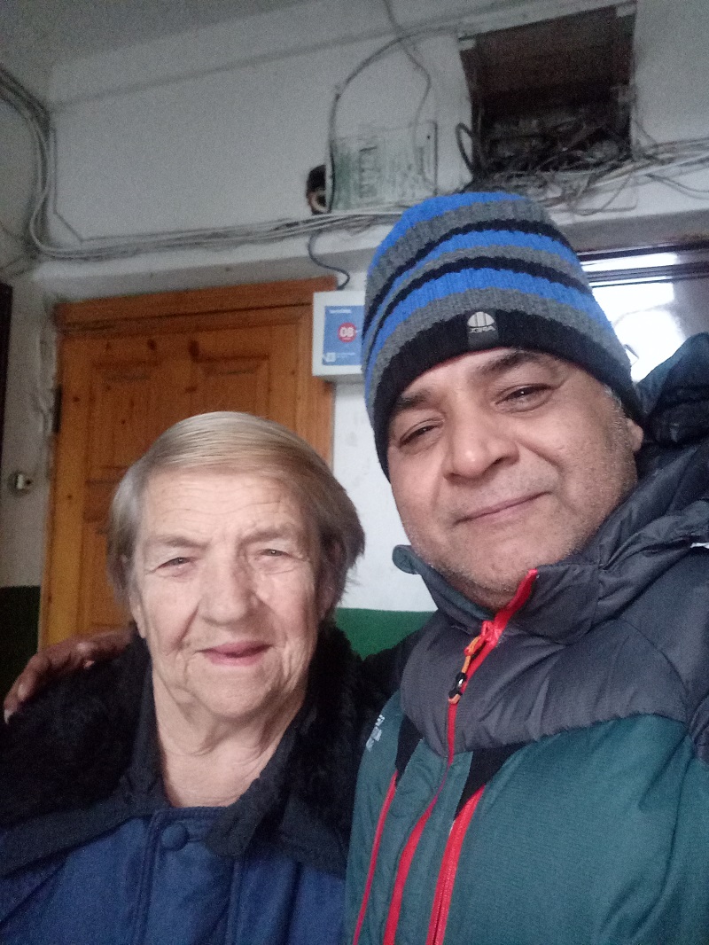 Writer with Olga Ivanovna Verzhbitskaya (Ольга Ивановна Вержбицкая) an 83-year-old lady who lives in a small town of Invano Frenkoisk Oblast of Ukraine
