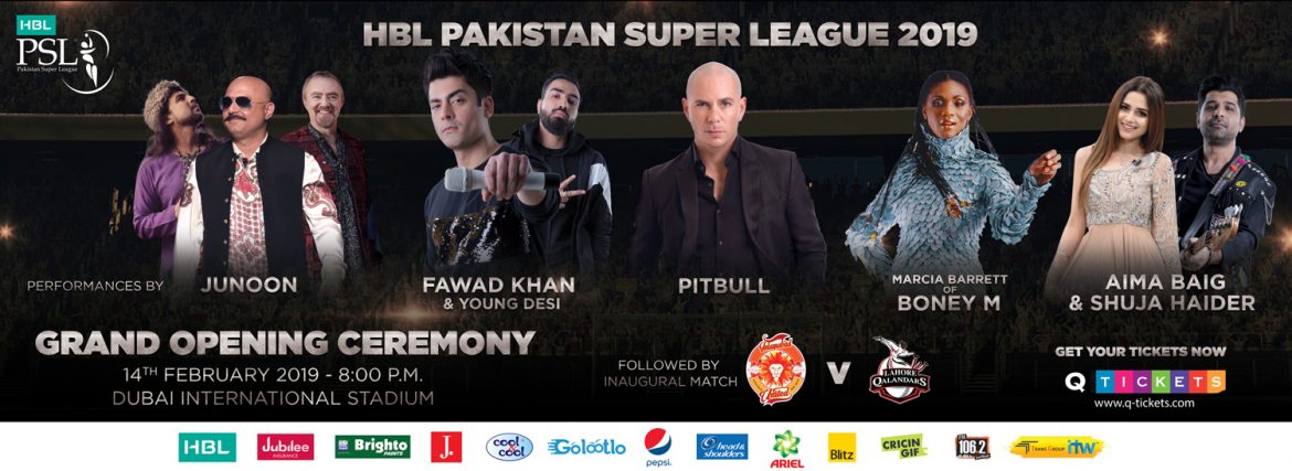 HBL PSL 2019 Opening Ceremony artists revealed