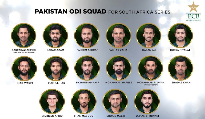 Pakistan announces 16-member ODI Squad for South Africa Series