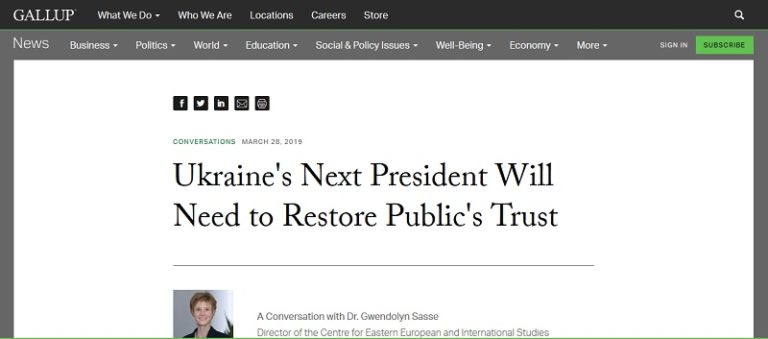 Ukraine Presidential Election: Socio-economic issue, corruption and war in the Donbass top concerns, says Gallup International Conversation