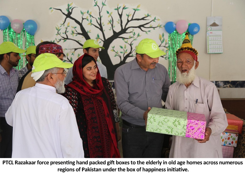 PTCL Razakaar organizes Box of Happiness for the elderly in old age homes