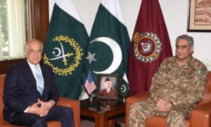 Zalmay Khalilzad - RAWALPINDI, Pakistan: The US Special Representative for Afghanistan Reconciliation Ambassador Zalmay Khalilzad has appreciated Pakistan's untiring efforts for facilitating the process towards the mutual objective of peace in the region. The appreciation was echoed when he held a meeting with the Chief of Army Staff (COAS) General Qamar Javed Bajwa at Pakistan army’s general headquarters in Rawalpindi on Monday, according to the Inter Services Public Relations (ISPR). The ISPR said that during the meeting, the regional security situation, the Afghan peace process with particular reference to border management, and the way forward for lasting peace in Afghanistan were discussed.
