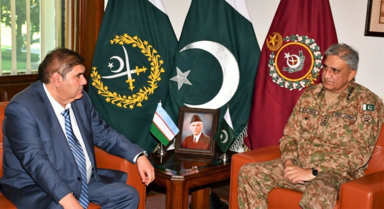 Uzbek Deputy Prime Minister Elyor Ganiev discussed regional security with COAS Gen Qamar Javed Bajwa