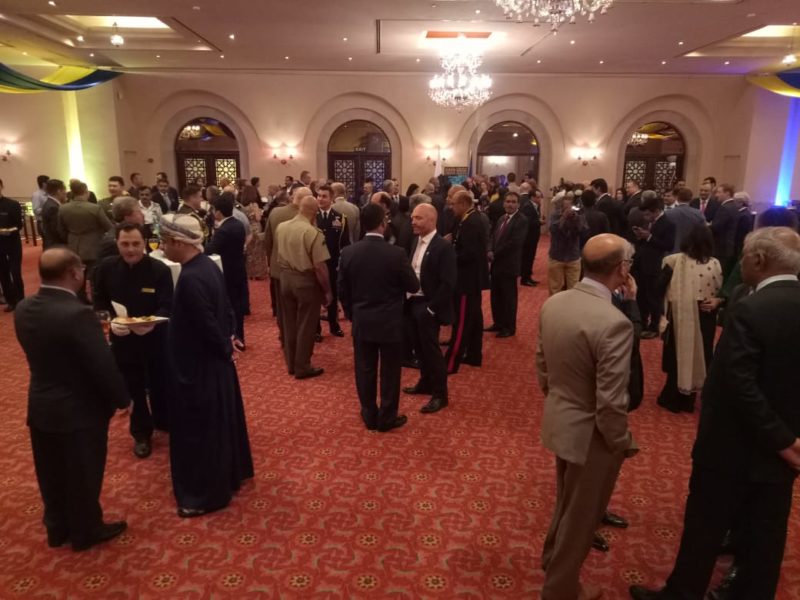 The reception (event) was attended by a large number of civil and military officials, diplomats, politicians, parliamentarians and journalists.