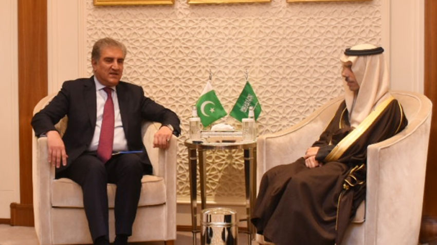 Kashmir - The Foreign Minister Shah Mahmood Qureshi on Monday held a telephonic conversation with the Saudi Foreign Minister Prince Faisal Al Saud who reaffirmed Saudi Arabia’s traditional support for the Kashmir cause. During the conversation, matters of mutual interest including COVID-19 pandemic, enhanced bilateral cooperation, and the situation in Indian Occupied Jammu and Kashmir (IOJ&K) were discussed. The foreign minister underscored that the fraternal ties between Pakistan and Saudi Arabia were deep-rooted and multi-faceted and the strategic relationship between the two countries was growing in myriad dimensions. Shah Mahmood Qureshi thanked for condolence messages issued by His Majesty the King and the Crown Prince of Saudi Arabia over PIA Plane Crash. Qureshi offered condolences on the loss of precious lives in Saudi Arabia due to the COVID-19 pandemic and highlighted the measures being taken by Pakistan to contain the virus, with focus on saving lives and securing livelihoods. The two foreign ministers exchanged views about the socio-economic impacts of the pandemic. The Saudi Foreign Minister Prince Faisal bin Farhan expressed solidarity with Pakistan in its efforts to combat the outbreak. In the context of IOJ&K, Qureshi shared deep concern over the continuing double lockdown as well as the intensification of the military crackdown by Indian occupation forces and attempts to change the demographic structure of the occupied territory by introducing new domicile law. The foreign minister lauded the recent statements of the Organization of Islamic Cooperation (OIC) and other international bodies which showed serious concerns and urged urgent steps to address the situation in IOJ&K. The two foreign ministers agreed to remain in close contact to take forward the important bilateral agenda and close cooperation in various fields.