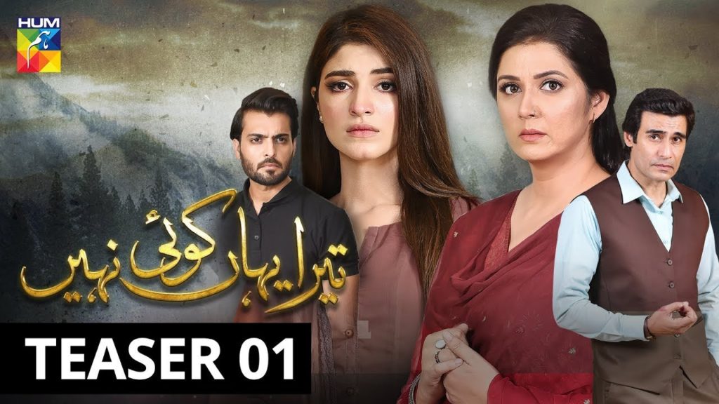 Latest Dramas of Pakistan, Tera Yahan Koi Nahin Drama Story as per teaser revolves around Asad Siddiqui and Kinza Hashmi which seems to be a love story leading to marriage and the main part of the story comes after married life. Sawera Nadeem, the versatile actress, is also a part of this drama who is a mother of Kinza Hashmi and seemingly lives through a hard phase while facing different social challenges being the single parent. The cast of this drama includes Farhan Ali Agha, Nadia Hussain, Adnan Shah Tipu and others apart from the aforementioned main cast of the drama. You can watch it on Hum TV every Monday at 08:00 PM.