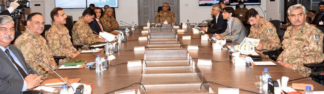 National Command & Operation Centre - The Chief of Army Staff (COAS) General Qamar Javed Bajwa visited the National Command & Operation Centre (NCOC) in Islamabad on Wednesday. The DG Operations & Planning NCOC Major General Asif Mehmood Goraya briefed the COAS in detail the about COVID-19 related multi sectoral situation, implementation of NCC decisions, projections about likely spread of the disease in Pakistan and support being extended to civil administration against pandemic. 