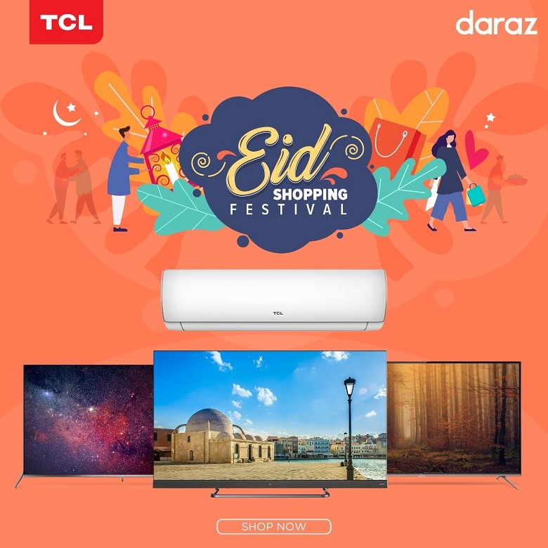 Eid Shopping Festival - TCL, Pakistan’s No.1 LED TV brand, rolls out another promotion to deliver its customers the greatest online shopping experience this Eid. The promotion has started on May 13 and will conclude on May 29, 2020. Putting their valued consumers on top priority, the brand is offering mega discount offers on the TCL Flagship store on Daraz.  During TCL’s Eid Shopping Festival, online customers will have an opportunity to purchase their favourite appliances at amazingly low prices. TCL’s irresistible promotions are on LED and ACs. Other than offering high-quality products, the brand is also offering impeccable service.  To enhance the quality of the service being offered, TCL and Daraz are offering blazing fast service with free shipping through which the customers can receive their orders within a short period. Reiterating the importance of staying home safe, Majid Niazi the Marketing Manager of TCL said, “As the COVID-19 crisis continues, TCL understands the complexity of the situation and promises to provide ultimate shopping experience on Daraz to its consumers in the comfort of their homes. We are proud of our partnership with Daraz, and collectively we promise to serve our consumers in every way we can”.  Faisal Malik, Director Commercial Daraz speaking about the Eid Festival said, “We are glad to have partnered with TCL for the Eid Shopping Festival as this is an occasion which is celebrated with full zest and zeal around the world. Keeping the current restrictions in view, we still wanted to provide our customers with a safe shopping experience for which we have added mega discount offers on all of TCL’s products. We are committed to providing the best to our consumers anywhere and at any time”.  As Eid is the festival of sharing love and joy, TCL is playing its part by providing huge discounts and free shipping on all of its appliances available on Daraz.   Head over to the official TCL store on Daraz to start shopping.  TCL is well-known for its operations in Pakistan since 2013 and in 7 years has successfully been able to become one of the leading players in the local industry.  The brand has a presence in around 150 countries and has emerged as one of the top 3 Leading LED TV Brands in Pakistan with the main focus on High-End 4K UHD and big size TVs, in which it has a significant market share.