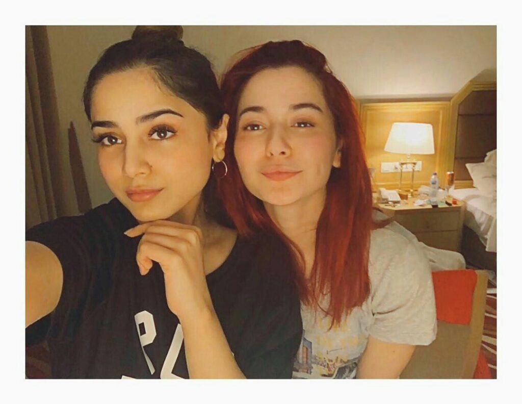 Hania Amir, Aima Baig Entertain Fans with Quarantine Cooking Session!  We know that Hania Amir is one of the most beautiful and talented actress of Pakistan Showbiz Industry who has never failed to impress her fans across the country. She keeps on updating her social media profiles with her routine activities as well as about her different projects which make her gain great admiration.  Hania’s Latest Project  These days Hania Amir can be seen in drama serial Dil Ruba going on-air on Hum TV in which she is playing in the lead role, who loves to cheat boys and finds out the way how she can use them for her own interests. For this purpose, Hania tries to make boyfriends. However, some of these guys take her relationship serious and send proposals when they come to know she was actually ditching them.  Hania’s Love for Friends  Well… we know that Hania’s every project has made people fall in love with her every time again. In real life, Hania is such a sweet and fun-loving soul that makes her stand out from the rest of the new celebrities in the industry. She has got loving friends and Hania makes sure to spend good time with them whenever they meet.  Hania’s fans are aware of the fact that she has great chemistry with Asim Azhar who is known as her rumoured boyfriend. This loving duo can be seen together at all occasions. Hania and Asim post about all the moments they spend together on their Instagram accounts while exchanging affectionate comments.  Apart from Asim Azhar, Hania has got another friend from the industry who is a very talented singer i.e. Aima Baig. Very few people know about their friendship. They spend happy moments together and make every meet up memorable. This time, they brought something very interesting for the fans together via Instagram live session while talking about how they have been spending their stay home days due to Coronavirus pandemic.  Hania & Aima Baig Live Session  Yes…! Hania Amir and Aima Baig showed up on a live session on Instagram while engaging themselves in an amazing dessert-making activity sponsored by Olpers and the fans have fallen in love with it!  Hania started a live session and made Aima join it. Both of these gorgeous ladies made Dalgona Coffee Dessert. Aima claimed that she can make everything better in terms of cooking than Hania where both had an exchange of fun comments.  Both of them shared the recipe and technicalities while comparing every step with each other making it great entertainment session for the viewers. Aima got finished with making Dalgona Coffee Dessert first while Hania followed her however with the even better recipe and garnishing.  While Hania was getting done with the dessert making, she requested Aima to sing a song for making the session even more worthy to enjoy. Aima sang her song Befikiriyan and Hania simply loved it.     Here we want to mention that Hania and Aima frequently come together in live sessions while having entertaining chitchat. During such a live session, Aima also asked Hania out of the fans curiosity about if Hania Amir and Asim Azhar are having plans to get married anytime soon. Hania responded to the question in good mood saying that there are no such plans at present. Hania and Asim share good friendship bond and they haven’t given this thought a second yet. Aima then clarified to Hania’s fans that it is not good to ask the same question every time again and again so here is the final response from Hania about her marriage question which must be satisfying everyone.