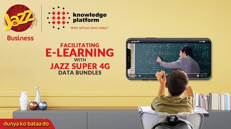 e-Learning - Jazz, Pakistan’s leading digital service provider, has partnered with Knowledge Platform (Private) Limited, Pakistan’s leading education technology company, to facilitate e-Learning amidst the ongoing COVID-19 pandemic. As per the collaboration, Jazz has introduced a special data bundle providing 10 GB in just Rs 150 whereby over 270,000 students in 100 cities can access Knowledge Platform’s e-Leaning portal and mobile applications for the entire month. All prepaid customers of Jazz who are registered with Knowledge Partner can avail this data bundle by dialing *778#.  This collaboration is an initiative of Jazz Business, which has the largest and most comprehensive portfolio of B2B ICT services and is currently serving 95 of the top 100 Pakistan Stock Exchange (PSX) listed companies. As schools set up virtual classrooms to continue their courses online following nationwide closure of educational institutes, students and parents are looking for a steady and cost-effective connectivity solution.  Identifying this as an urgent need, Jazz is utilizing its mobile broadband solution to provide access to some of the best online learning resources available on Knowledge Platform’s portal and mobile applications, giving students the chance to learn and develop while away from their schools.  “Providing fast 4G services has been our forte, now we seek to transform how we learn by introducing cutting-edge technology to our e-learning platform too,” said Syed Ali Naseer, Chief Business Officer at Jazz. Talhah Khan, Knowledge Platform’s CEO, noted, “The new normal in education requires a fundamental change in the way students are engaged remotely through innovative educational products. Access to the internet and devices is a big challenge in Pakistan. We are happy to take our first step to partner with Jazz for affordable internet access.” Jazz has previously worked with Knowledge Platform on its Jazz Smart School project – a smart learning solution to the traditional schooling system through a digital learning platform.  The program is aligned with three SDG Goals and with Pakistan’s Vision 2025 under the Prime Minister’s Education Reform Program.