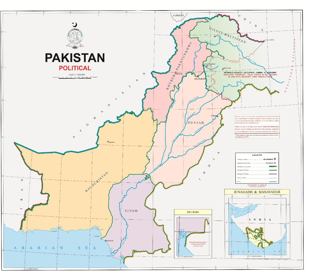 Political Map of Pakistan - In a historic feat, Prime Minister Imran Khan on Tuesday unveiled the new Political Map of Pakistan, which according to him, reflects the aspirations of the Pakistani nation. In a televised address, the prime minister said that the new map supports the principled stance of the people of Pakistan as well as the Indian illegally occupied Jammu and Kashmir about the Kashmir issue. The prime minister said that the new map also negates India's occupational illegal action of August 5 last year. Imran Khan said that the map, which has been endorsed by the Federal Cabinet is fully backed by the entire political leadership of the Country. He said that the new official map will henceforth be used in the curriculum. In addition, he reiterated that the implementation of the UN Security Council resolutions is the only solution to the Kashmir dispute. The prime minister said that Pakistan will continue its political and diplomatic efforts for resolution of the longstanding dispute. He hoped that we will achieve this goal one day.