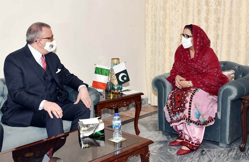 Zubaida Jalal - The Federal Minister for Defense Production Zubaida Jalal has said that Pakistan highly values its relations with Italy and considers it as an important defense partner because of its rich experience and defence related expertise. In a meeting with the Ambassador of Italy Andreas Ferrarese in Islamabad on Wednesday, Zubaida Jalal said that the Italian defence industry has a great potential and the similar potential exists in the energy and production sector of Pakistan defence industry. Therefore, there is a good possibility for us to look up for joint ventures,” the minister said. “Agreeing on the existing potential of cooperation, level of friendship, both sides need to promote the regular exchange of high-level visits,” she said. Meanwhile, Zubaida Jalal also sympathized and expressed her good wishes for the government and people of Italy and said that we stand with them in this difficult hour of COVID-19 since it caused huge losses to them.