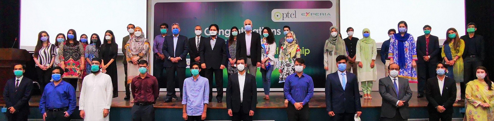 PTCL internship program Experia 2020 - Pakistan Telecommunication Company Limited (PTCL) successfully concluded its flagship internship program Experia 2020 with a closing ceremony held at the PTCL HQ in Islamabad. Despite the ongoing pandemic, the company engaged with the students virtually and provided them with ample learning opportunities and mentorship. For this flagship program, 25 students from well-renowned universities such as LUMS, IBA Karachi, NUST, FAST and Bahria University were selected out of 1200 students through online Gamified Assessment. On the occasion, Syed Mazhar Hussain, Group Chief Human Resource Officer, PTCL & Ufone, said, “Our commitment to the youth of Pakistan remains strong as we create ample opportunities of learning and mentoring. Experia is one of the flagship internship program at PTCL, where we nurture and groom the best talent from various universities in Pakistan. We made efforts to ensure that this program continues in its true spirit even in COVID-19 by adding virtual mechanism in place.” Selected students were given an online orientation of a detailed six-week plan and were assigned to their respective projects and departments. As part of Experia’s holistic learning, the interns were provided access to PTCL’s internal Learning Management System known as ‘LearnX’ along with a recommended in-house built program ‘Developing Managerial Skills’. They were also given exclusive access to world renowned Digital Learning Platform ‘LinkedIn Learning,’ which they will continue to access and learn from even after their internship. In a fun and innovative way, the interns were given an opportunity to learn about PTCL’s culture, Code of Conduct, CSR initiatives and its Corporate Values. They were also given virtual tours of the Network Operations Center, Telephone Exchange, Smart Shop and Data Centers. The final presentations took place online with the top three students presenting their projects during the closing ceremony. The students were also taken on a field trip to PTCL Satellite Earth Station, located on the outskirts of Islamabad known as ‘Malaach Earth Station’. PTCL is committed to develop young talent of Pakistan by providing learning and growth opportunities to build confidence, skills and pride for their bright future.