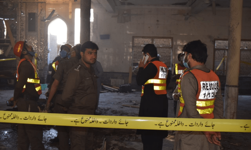 PESHAWAR blast - Seven persons including children were martyred while further 70 suffered injuries when a blast ripped through a religious seminary in Peshawar’s Dir Colony area on Tuesday morning. The Khyber Pakhtunkhwa Health and Finance Minister Taimur Khan Jhagra confirmed the number of casualties, and told that majority of injured persons are being treated at the Lady Reading Hospital in Peshawar. However, he added that some injured persons have been shifted to other hospitals as well. “Our focus is to provide the best possible care to all the injured. The department is coordinating between different hospitals,” Taimur Jhagra said. Talking to media, the Special Assistant to Chief Minister Khyber Pakhtunkhwa on Information Kamran Khan Bangash told that a general threat alert had already been issued on possible terrorist attacks in Peshawar and Quetta. Kamran Bangash told that a person entered the seminary and planted an improvised explosive device (IED) which later went off with an explosion. The Special Assistant further said that the miscreant was seen while he was entering the seminary. The Superintendent of City Police told media that a suspicious person entered the seminary at 8:00 am and placed a bag full of explosives inside the seminary. He said that a search is underway to apprehend that person.