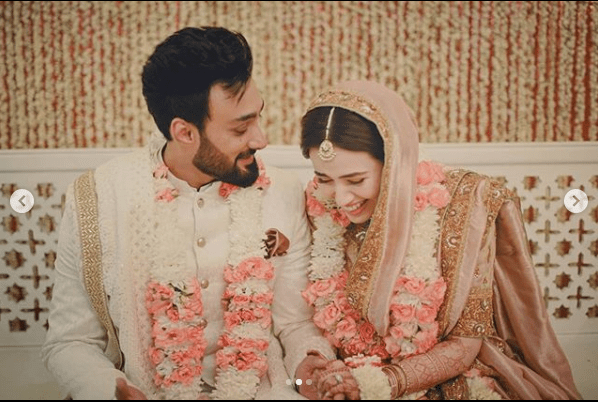 Sana Javed Celebrates First Anniversary with Husband Umair Jaswal