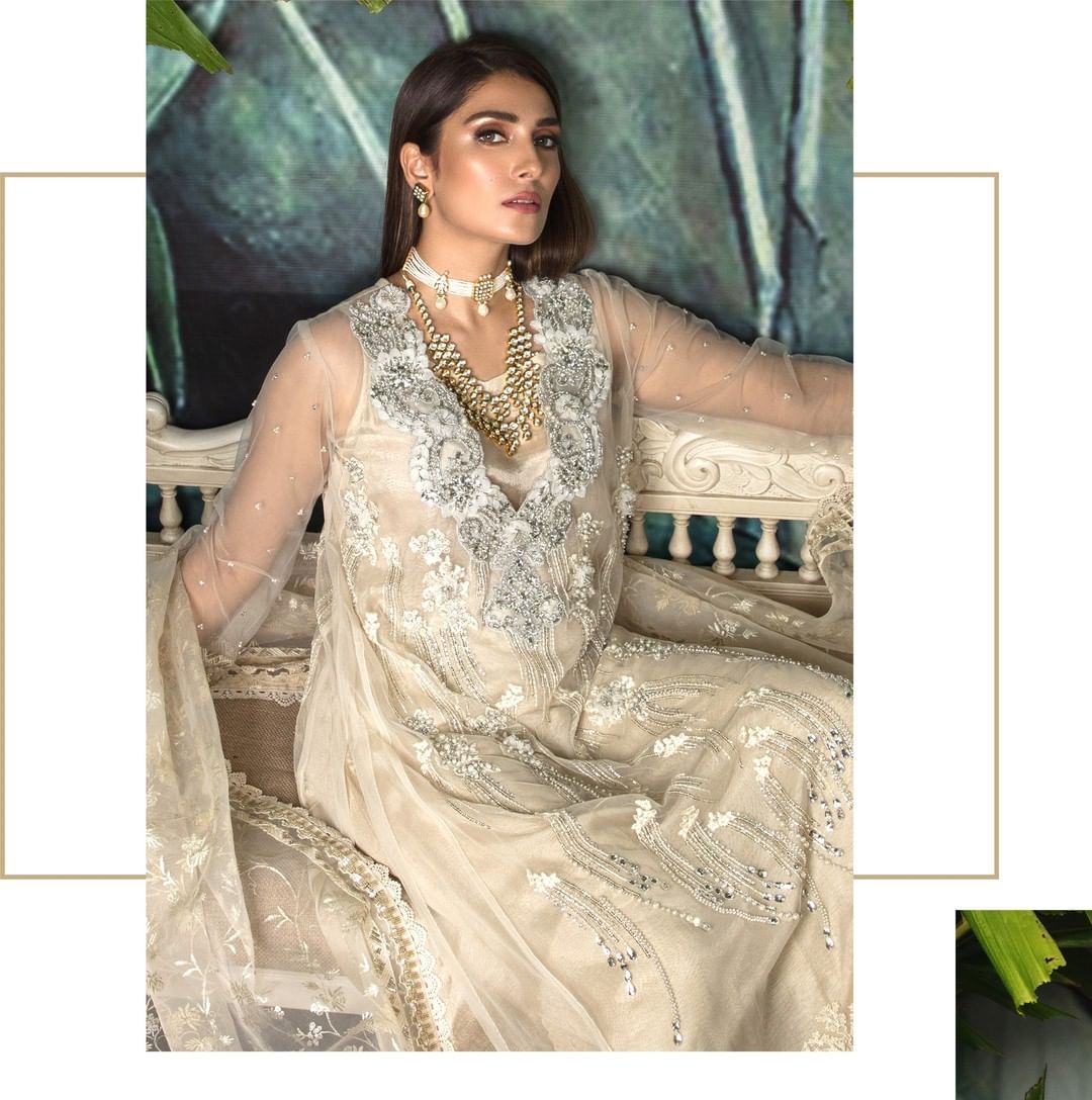 Ayeza Khan is the queen of elegance and she exhibits perfection when it comes to her acting and photoshoots. Her stunning features and serene deep eyes add up to the beauty of each of her clicks. As we know that Ayeza has endorsed numerous brands this year, she has come up every time with different looks. From western to eastern and then the luxurious fancy collection, all it took was Ayeza Khan to exhibit it the best way. After her huge success in the drama serial Meray Paas Tum Ho, she has been going for photoshoots more than that of acting. In her latest photoshoot, Ayeza is looking heavenly gorgeous in the ornamental luxury collection in a range of colours. The fancy touch on these attires in enhancing her decency to an unmatchable level. Here we have got pictures! Ayeza Khan Looks Stunning in Luxury Fancy Collection! We know that it is difficult for the fans to wait for more to see how Ayeza has exhibited perfection in the luxurious fancy collection. So, no further delays! Check out the classy and stylish Ayeza Khan in ornamental luxury attires! This fancy luxurious collection is a presentation of Elaf Premium. They have covered everything that it takes to define the class with embellished embroidery and studs. To make it look even more precious, the brand got associated with Ayeza to exhibit this ornamental collection.  These dresses are perfect to wear in winter weddings and more in the day time festive occasions. Moreover, the jewellery that Ayeza Khan has selected for this shoot gives it a traditional look and fans are loving it.  Here we have got a video as well! So, what do you think about this latest photoshoot of Ayeza Khan? We would be looking forward to your valuable feedback so, don't forget!