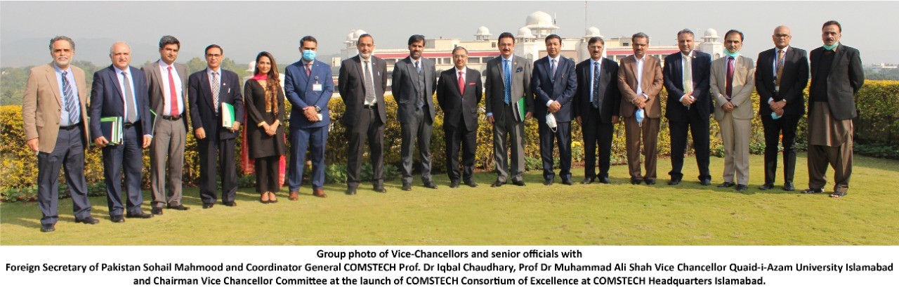 COMSTECH Consortium of Excellence - The “COMSTECH Consortium of Excellence (CCoE)” was launched at COMSTECH Headquarters in Islamabad on Wednesday under the “Science Diplomacy Initiative” of the Ministry of Foreign Affairs (MoFA). The OIC Ministerial Standing Committee on Scientific and Technological Cooperation (COMSTECH) and the MoFA launched the CCoE. The Consortium consisted of leading academic and research institutions of Pakistan and the Organization of Islamic Cooperation (OIC) member states in the fields of science, technology, engineering, and mathematics. The Launching Ceremony of the CCoE held under the Chairmanship of Coordinator General COMSTECH Professor Dr. Muhammad Iqbal Chaudhary. The Foreign Secretary of Pakistan Sohail Mahmood graced the occasion as the Chief Guest. The Vice-Chancellors and Senior Officials of Quaid-i-Azam University (QAU) Islamabad, Islamia University Bahawalpur, National University of Sciences and Technology (NUST), Government College University (GCU) Lahore, Ghulam Ishaq Khan Institute of Engineering Sciences and Technology, Pakistan Institute of Nuclear Science and Technology, NED University of Engineering and Technology, Lahore University of Management Sciences (LUMS), Bahauddin Zakariya University, Multan, and the University of Punjab attended the Ceremony. While speaking at the launching ceremony of the “COMSTECH Consortium of Excellence”, the Foreign Secretary Sohail Mahmood said that the higher education institutions are shaping the future of Pakistan. The foreign secretary said that the CCoE initiative is conceived to provide the platform to the leading universities of Pakistan and the universities of the OIC member states to cooperate, collaborate, and showcase their achievements. Sohail Mahmood informed that the MoFA has launched a multipurpose science diplomacy initiative to create linkages between partners and popularize science, adding this forum will help boost trade activities in the country. The foreign secretary mentioned that COMSTECH has a responsibility to enhance science, technology, and innovation in OIC member states and commended the current efforts of COMSTECH and its leadership for initiating new projects like CCoE. Earlier in his inaugural address, Professor Dr. Iqbal Chaudhary said that the purpose of CCoE is to put our efforts to achieve excellence in partnership. Professor Dr. Iqbal Chaudhary said that Pakistan has done a lot in the area of science and technology and now it’s time to reap the benefit by showcasing Pakistan. The coordinator general COMSTECH said that the forum would bring technology to Pakistan and would help in the internationalization of the areas of science, technology, engineering, and mathematics. He said that the COMSTECH- MoFA collaboration will open new avenues in science diplomacy. Dr. Iqbal mentioned that COMSTECH being the apex body in the OIC science arena gives Pakistan a leading role in the area of science technology and innovation. Professor Dr. Iqbal Chaudhary discussed the current state of OIC member states and provided a comprehensive report of COMSTECH activities. Vice-chancellors and senior officials of the CCoE founding member universities of Pakistan shared current programs. They also offered their cooperation and support to collaborate and cooperate under the umbrella of CCoE.