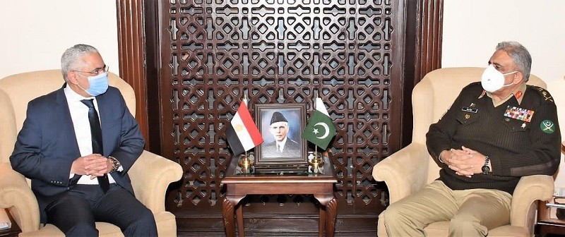 COAS - The Chief of Army Staff (COAS) General Qamar Javed Bajwa has said that Pakistan and Egypt enjoy brotherly relations and emphasized the need for enhancing bilateral cooperation in all spheres. The COAS made these remarks when the Egyptian Ambassador to Pakistan Tarek Mohamed Dahroug met him in Rawalpindi on Friday. The Inter Services Public Relations (ISPR) said that during the meeting matters of mutual interest, regional security and cooperation between Pakistan and Egypt in all fields of defence and security were discussed. The visiting dignitary appreciated Pakistan’s efforts for regional peace and stability.