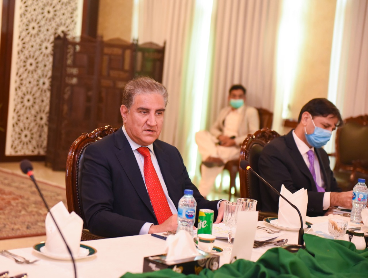 Foreign Minister Makhdoom Shah Mahmood Qureshi hosted a working luncheon for the EU Ambassadors