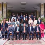 Group photo of the Foreign Minister Shah Mahmood Qureshi with Probationary Officers of 40th Specialized Diplomatic Course at Foreign Service Academy in Islamabad on 10th February 10, 2021