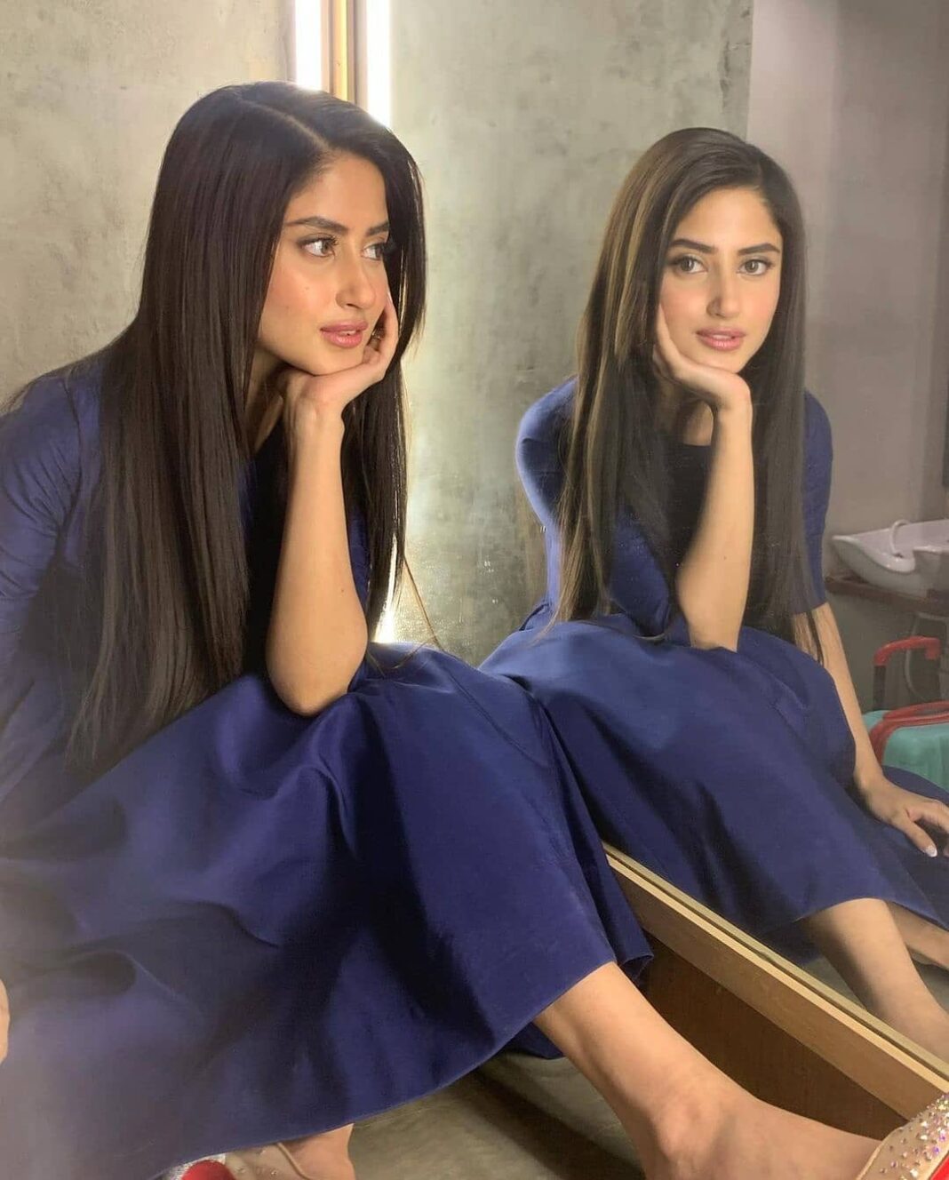 Sajal Aly Flaunts Exquisite Looks In Glamorous Blue Dress Pictures 