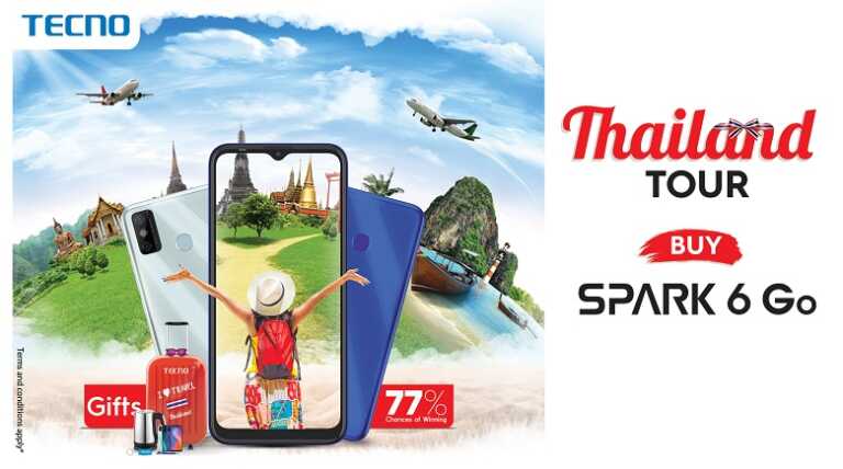 A Thailand Tour awaits you on every Spark 6 Go purchase by TECNO!