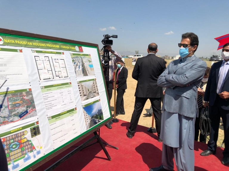 PM Imran Khan performs groundbreaking of Farash Town apartments