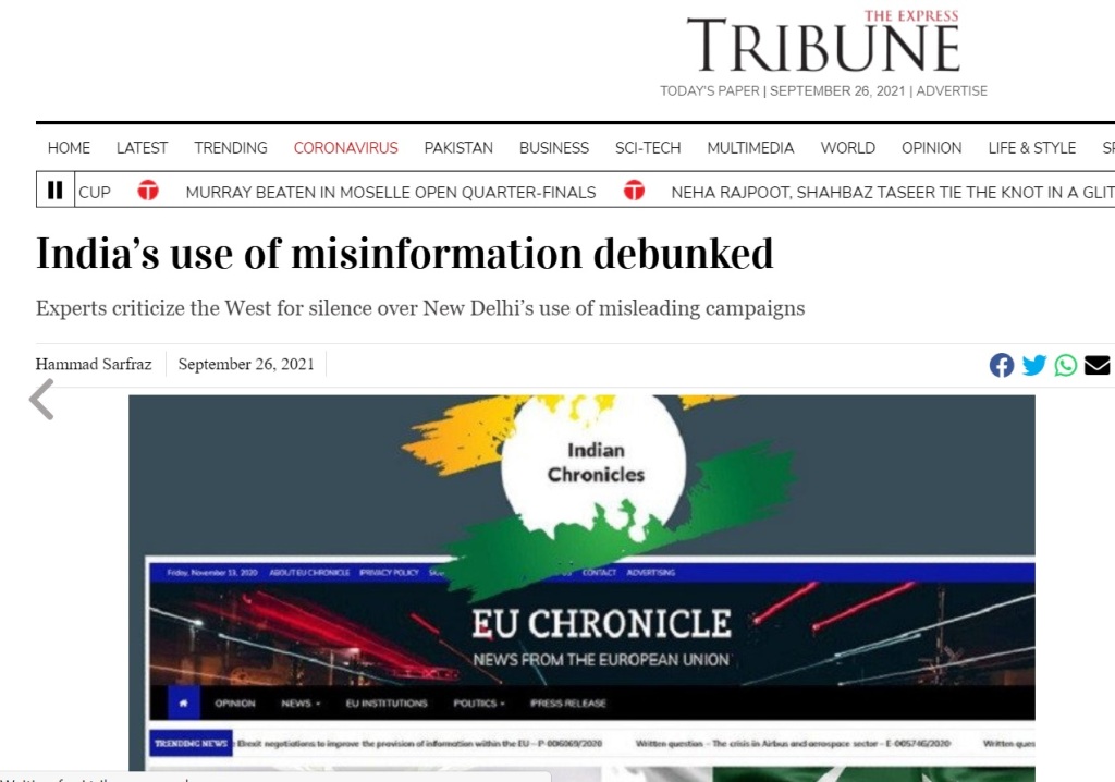 Express Tribune exposed Indian propaganda machine