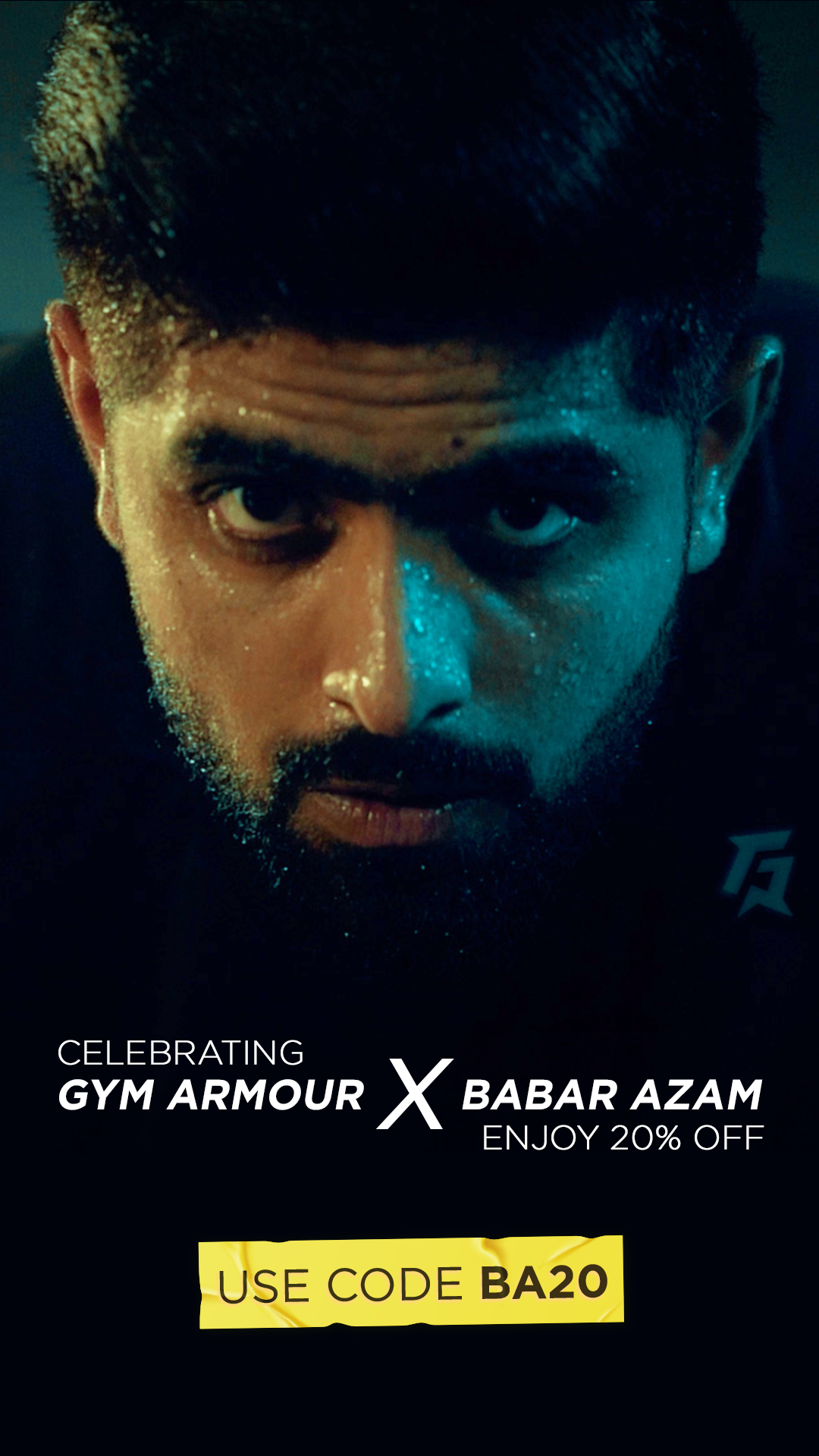 Babar Azam - Gym Armour ambassador