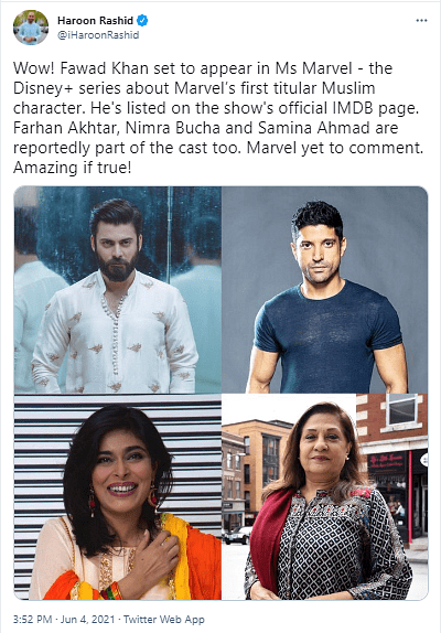 Fawad Khan role in Ms Marvel