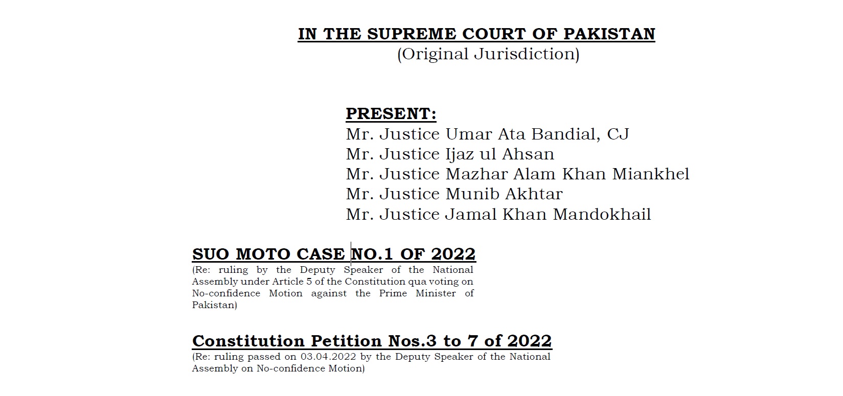 SC detailed judgment in Suo Moto Case again exposes PTI lies to followers