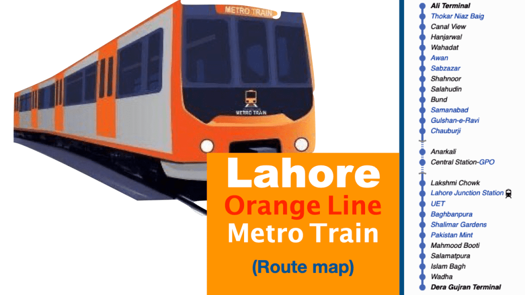Lahore Orange Train Route
