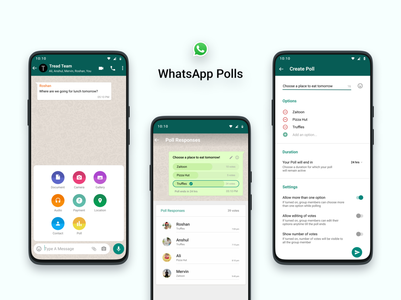 WhatsApp polls
