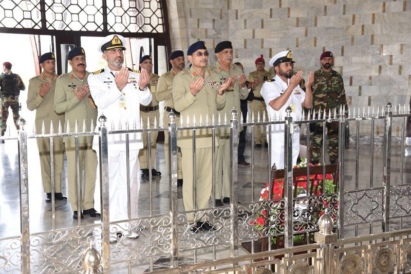 General Asim Munir visits Quaid's mausoleum & Corps Headquarters Karachi