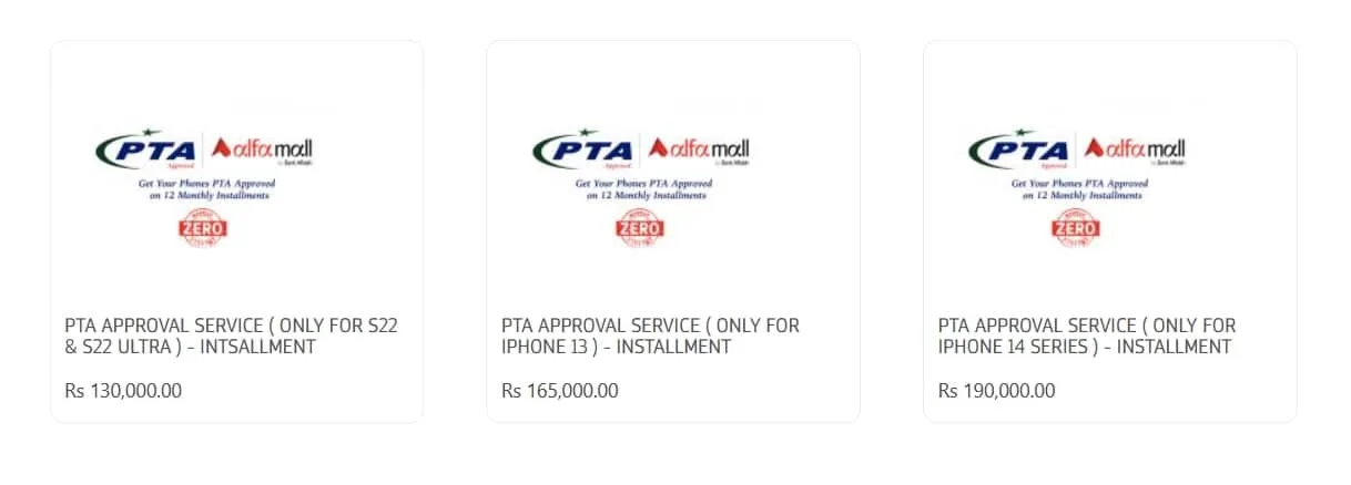PTA Approval on instalments