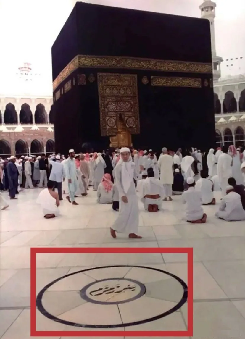 Where Zamzam Well is located in Kaaba?