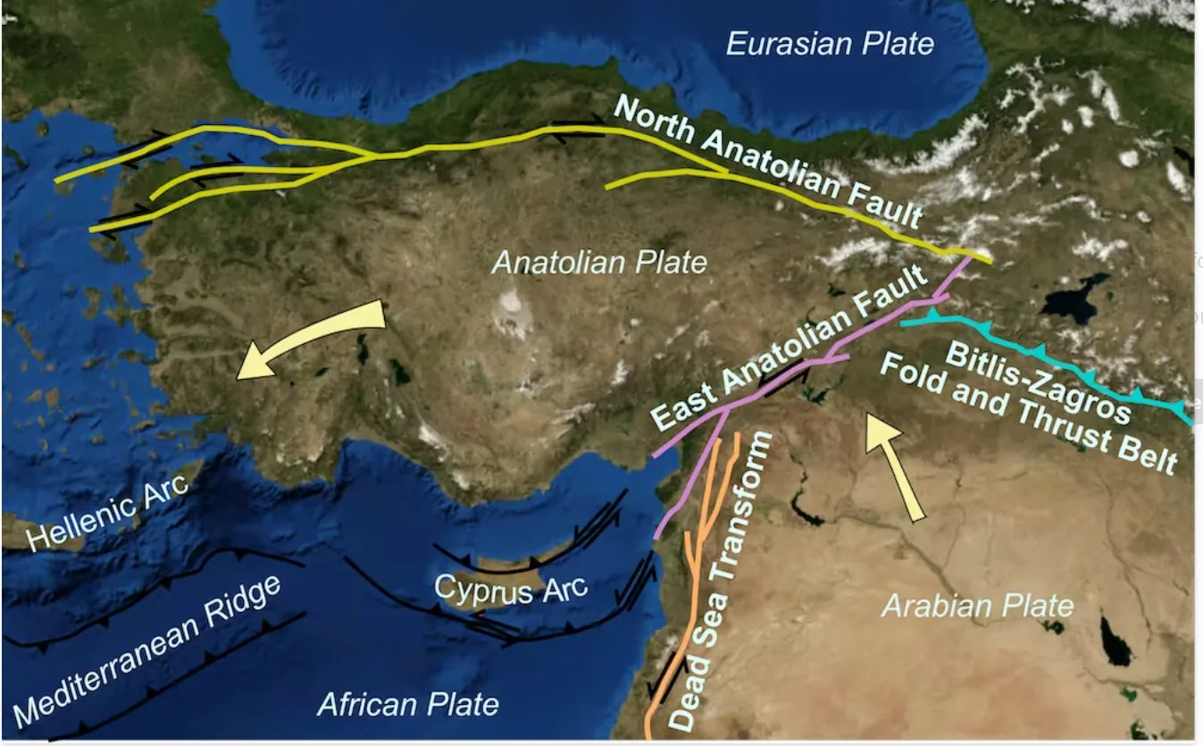 Can the Turkey-Syria earthquakes impact the Eurasian and Indian plates where Pakistan is situated?