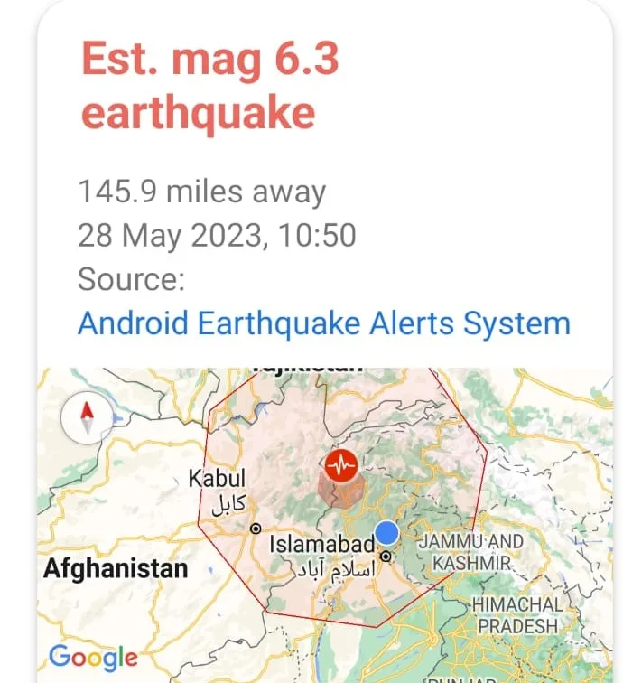 earthquake in pakistan may 28 2023